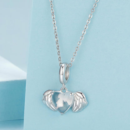 Heart Wings Pendant Charm