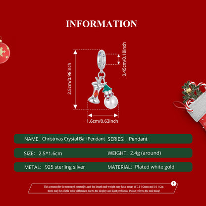 Christmas Snowman Apple Pendant  Charm