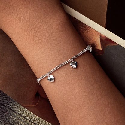 Layered Beaded Heart Bracelet