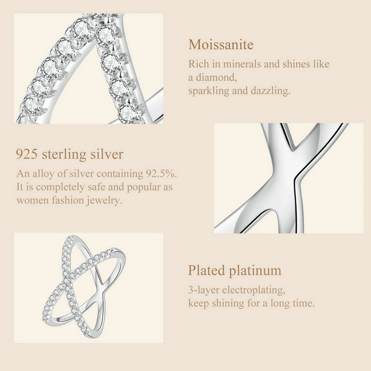 Double-Layer Moissanite Ring