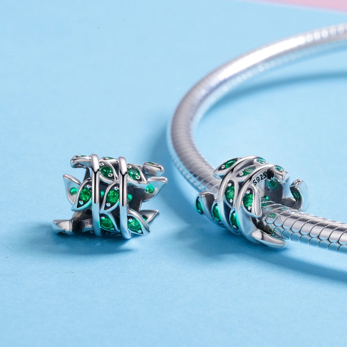 Emerald Green Grass Charm