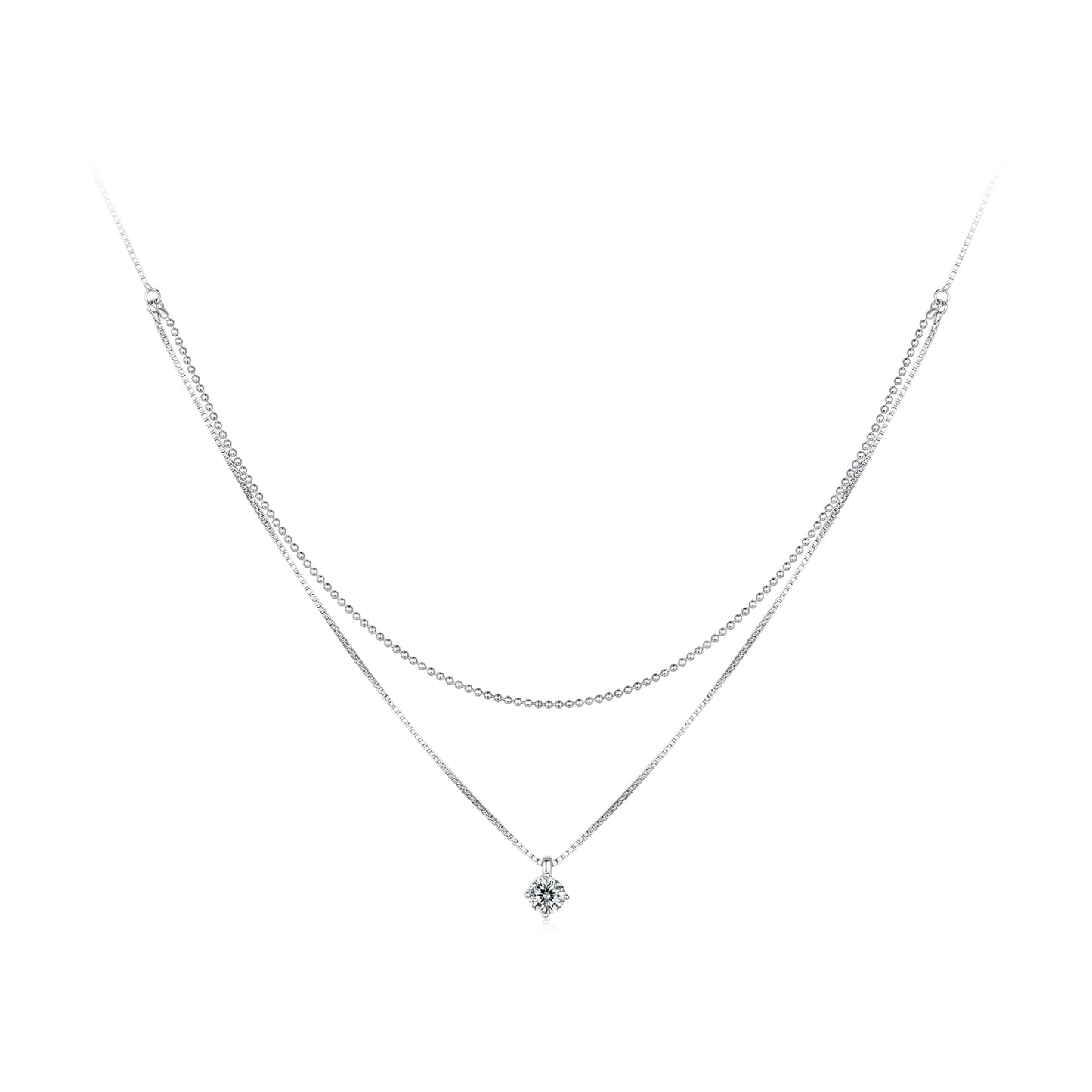Sparkling Double-Layer Necklace