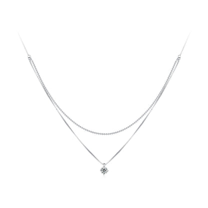 Sparkling Double-Layer Necklace