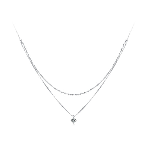 Sparkling Double-Layer Necklace