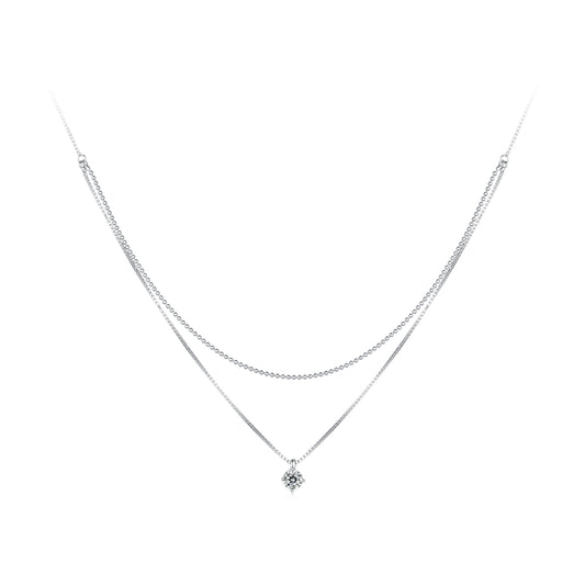 Sparkling Double-Layer Necklace
