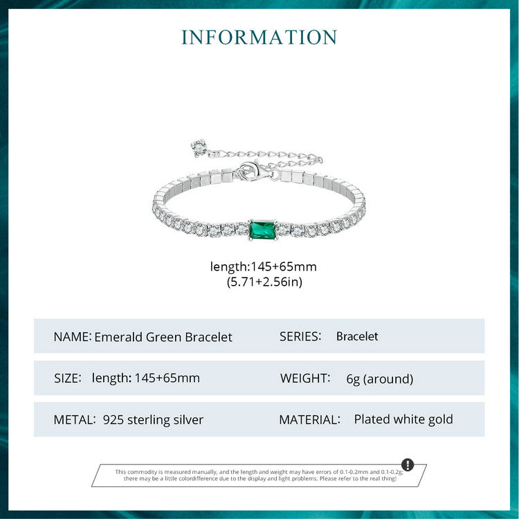 Elegant Emerald Tone Bracelet