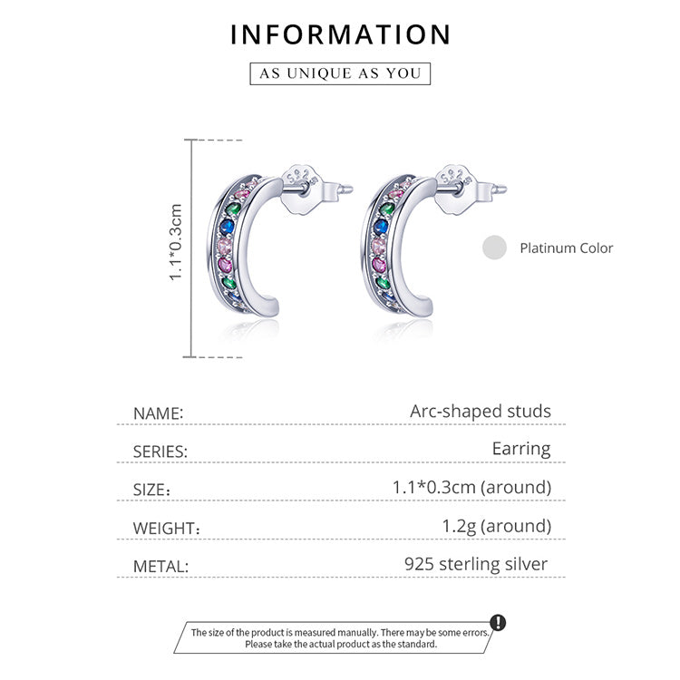 Curved Stud Earrings
