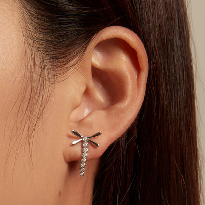 Dragonfly Dangle Stud Earrings