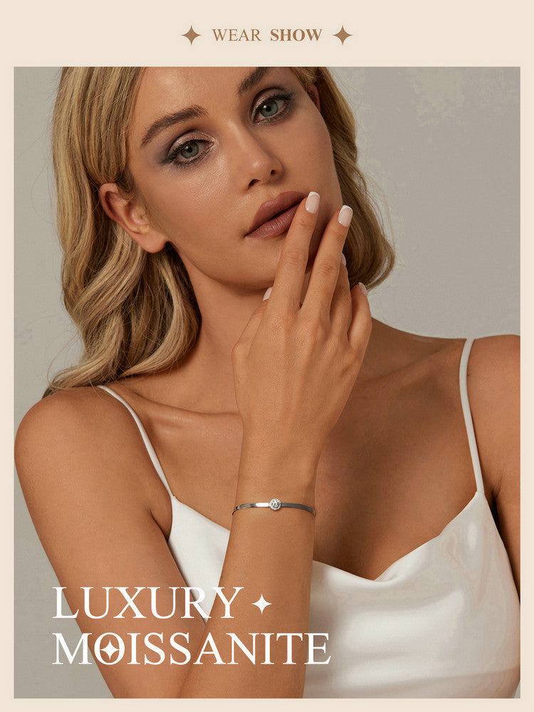 0.5ct Snake Chain Moissanite Bracelet