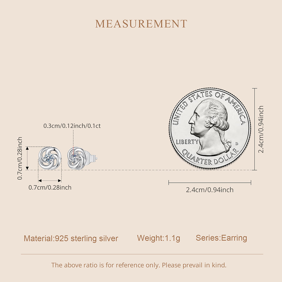 Clover Moissanite Studs