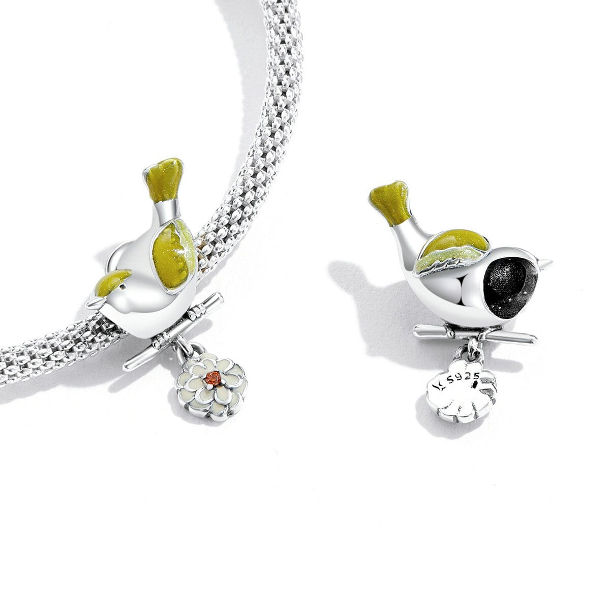 Flower & Bird Charm