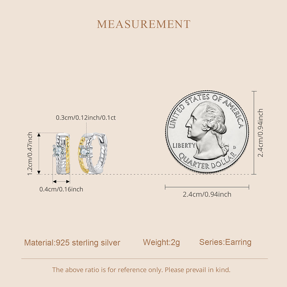 Two-Tone Moissanite Ear Climbers