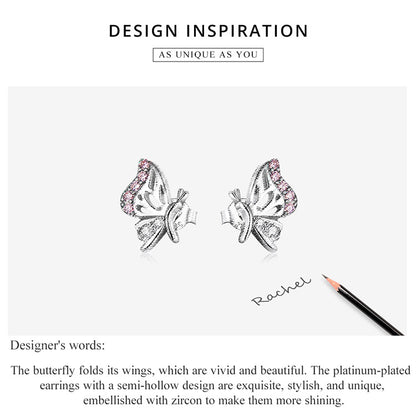 Delicate Butterfly Stud Earrings