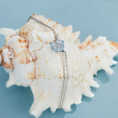 Ocean Blue Shell Charm Bracelet