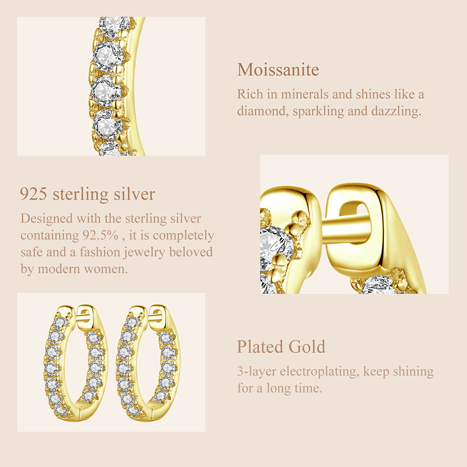 Glimmering Moissanite Ear Climbers