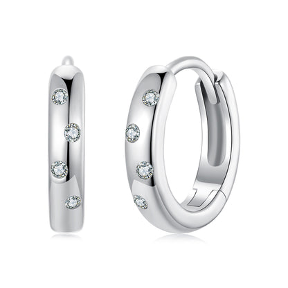Bubble Design Moissanite Ear Climbers