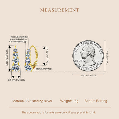 Moissanite Spring Ear Climbers
