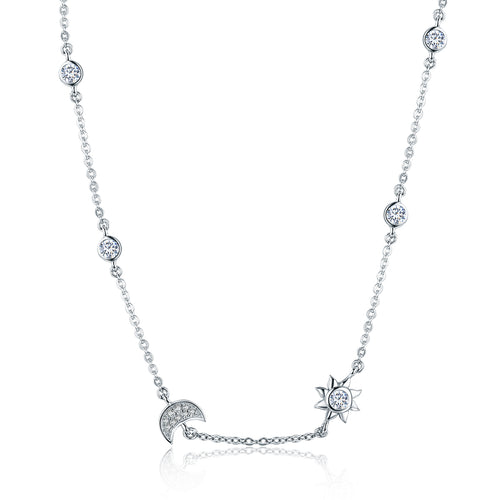 Sun & Moon Radiance Sterling Silver Necklace