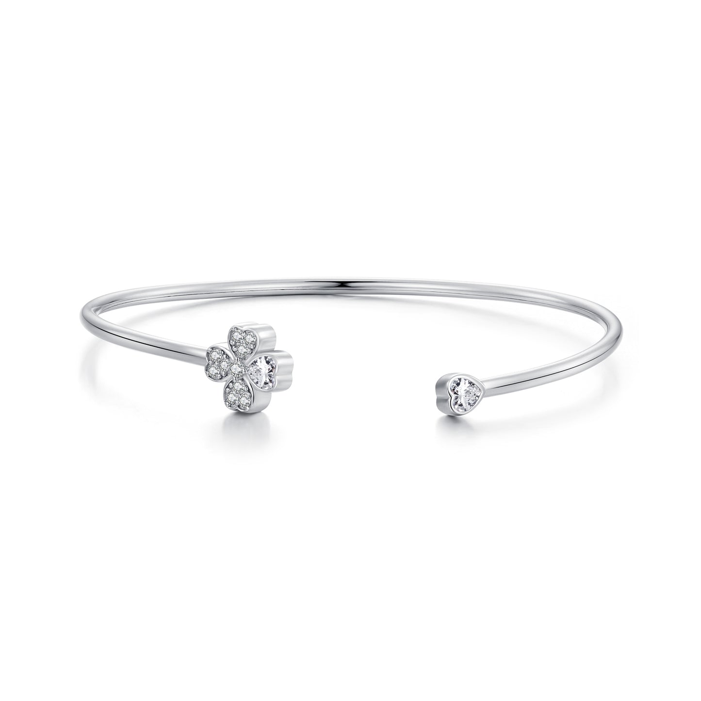 Clover Open Bangle