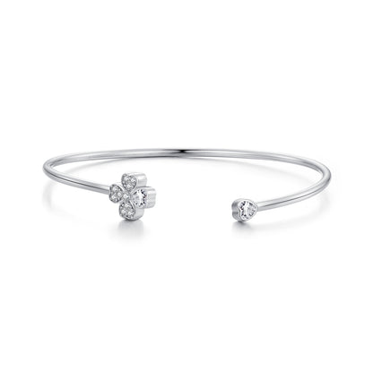 Clover Open Bangle