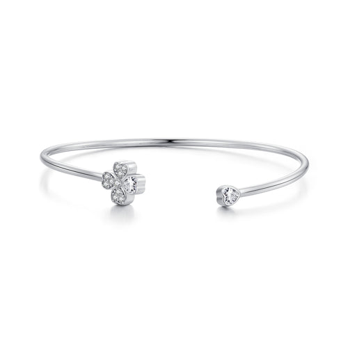 Clover Open Bangle