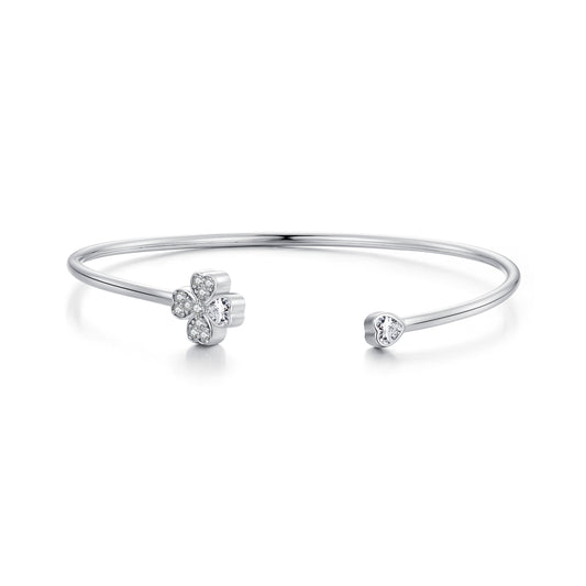 Clover Open Bangle