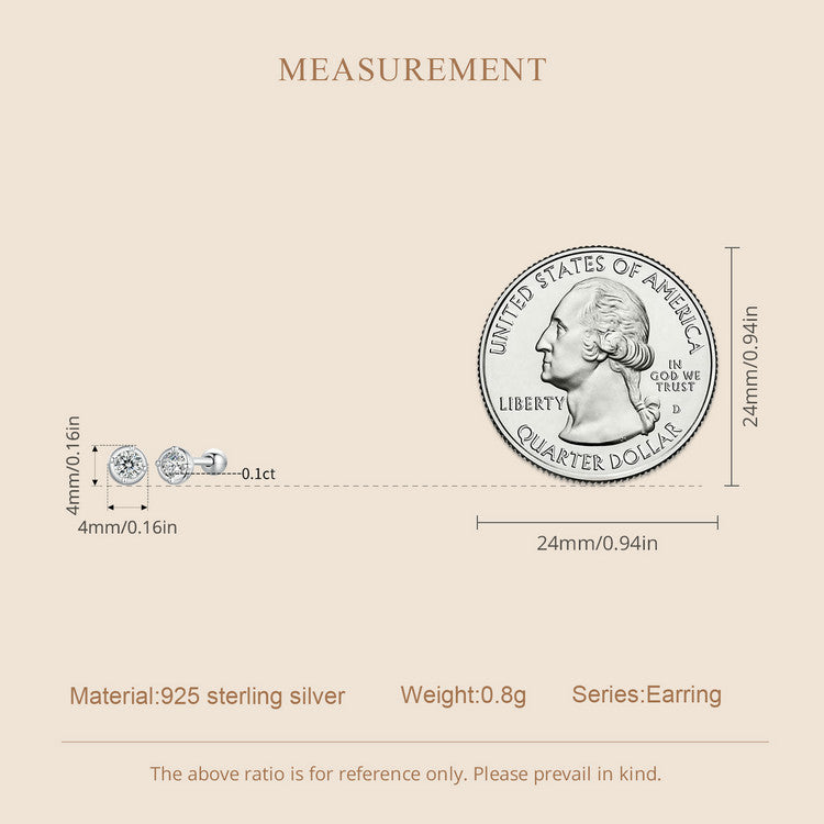 Refined Moissanite Studs