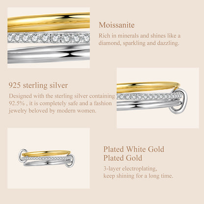 Triple Stacked Moissanite Ring