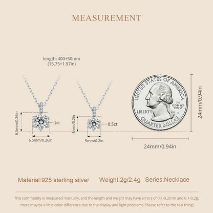 0.5ct Sparkling Moissanite Necklace