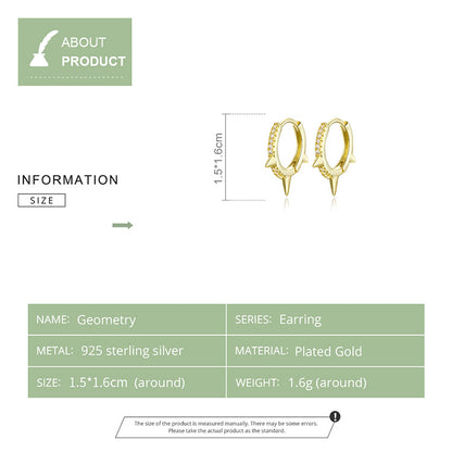 Asymmetric Geometric Clip-On Earrings