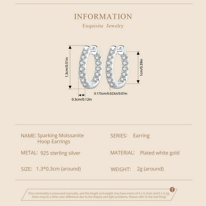 Glimmering Moissanite Ear Climbers