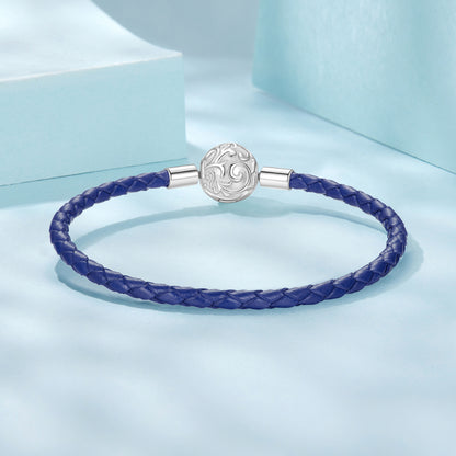 Vintage Scroll Clasp Leather Bracelet