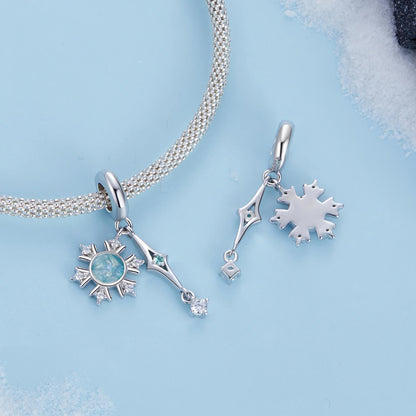 Starburst Snowflake Pendant Charm