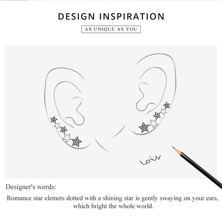 Starry Hoop Earrings