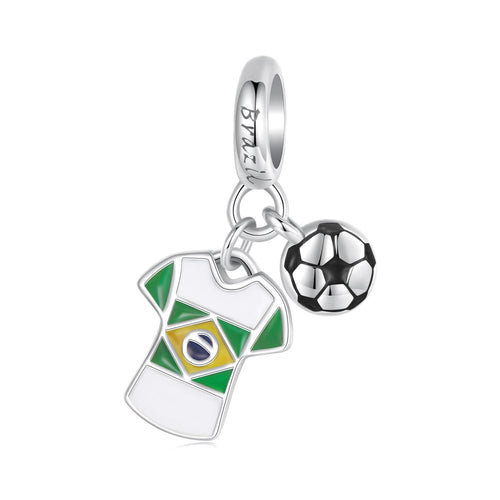 Brazil Football Jersey Charm