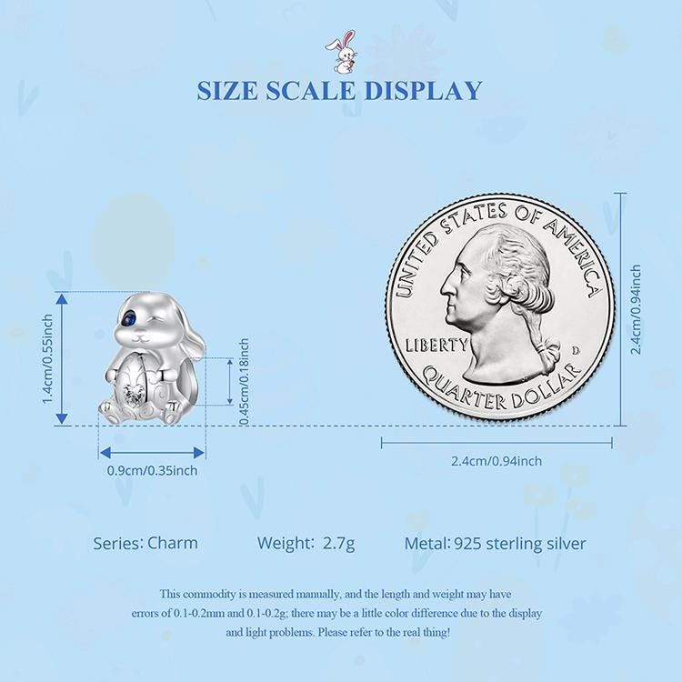 Easter Rabbit with Egg Charm