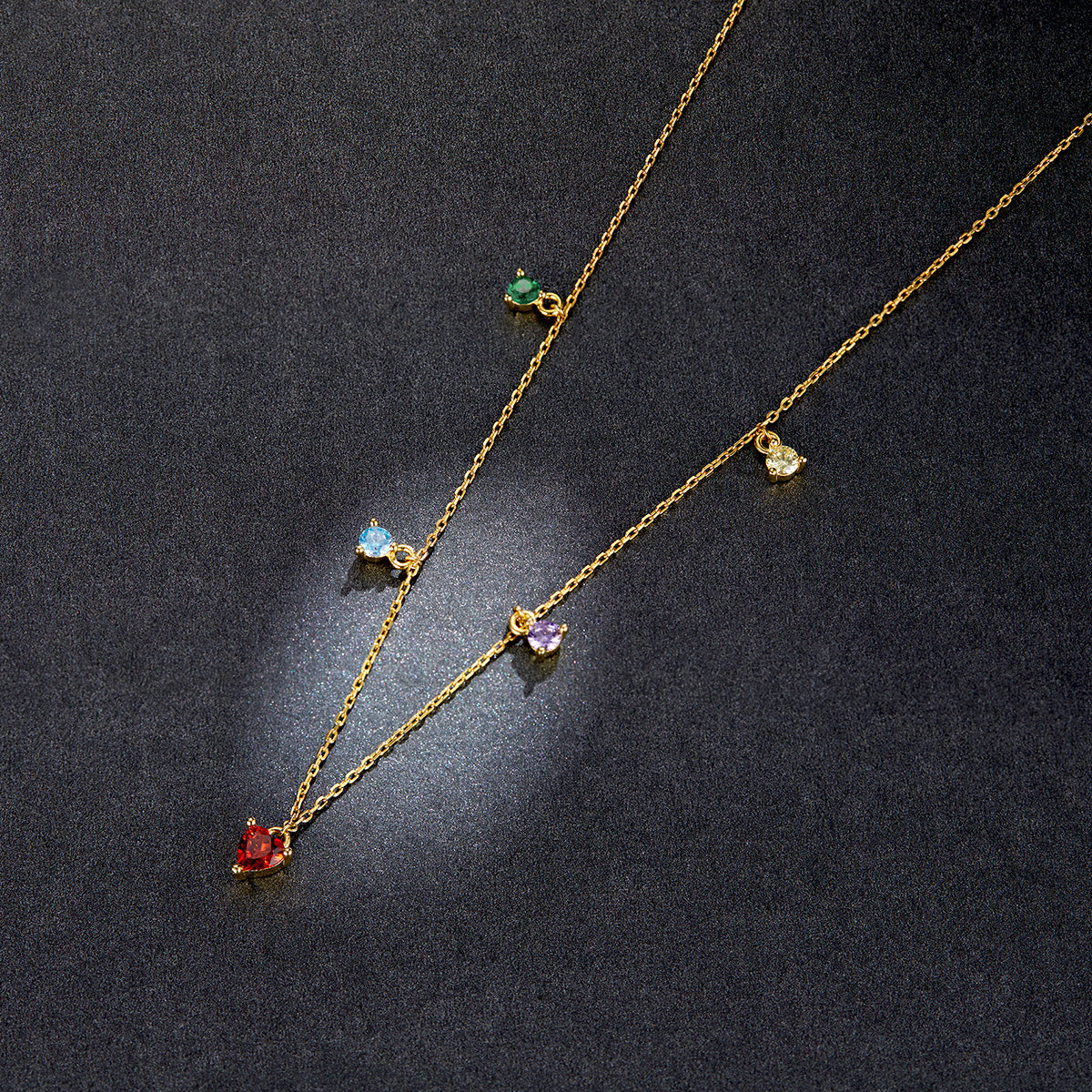 Colorful Zircon Statement Necklace