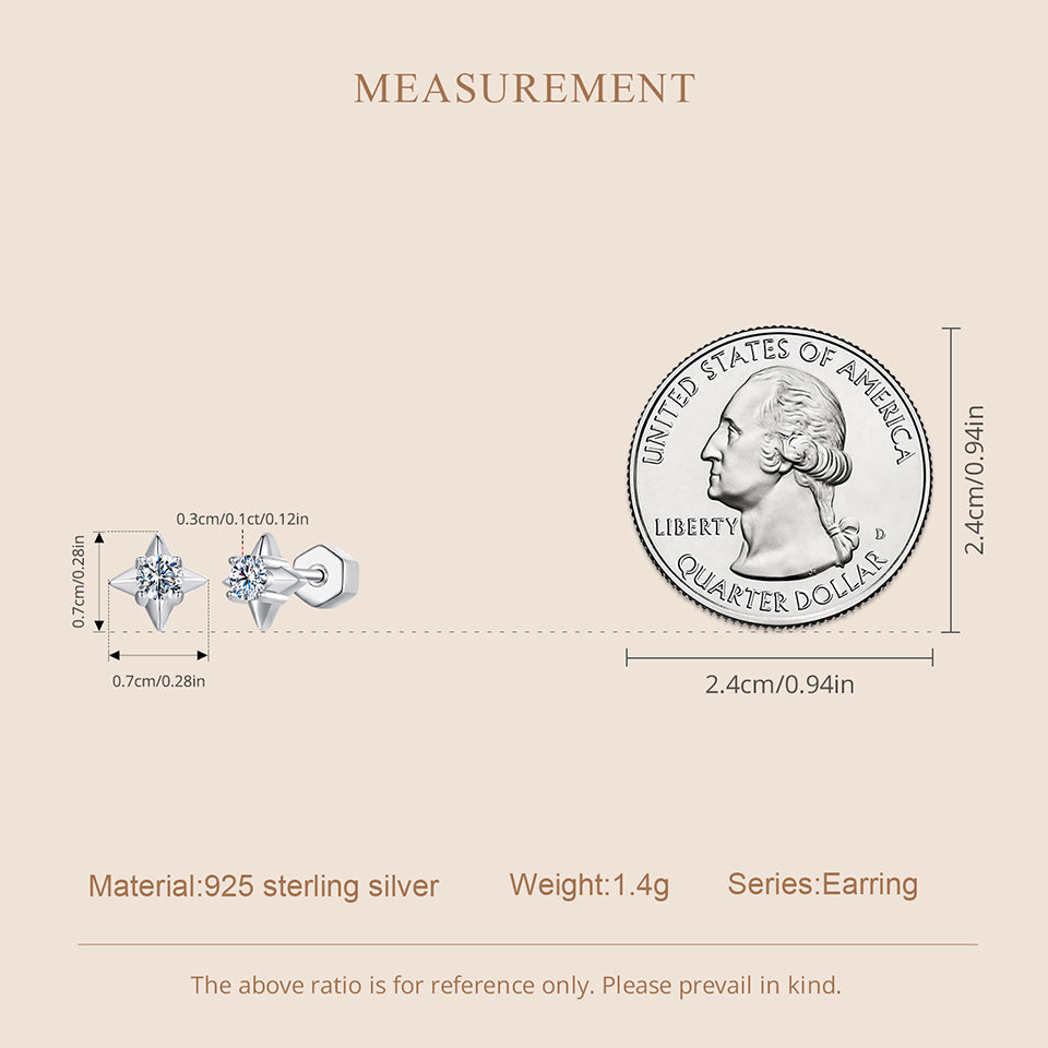 Starry Shine Moissanite Studs