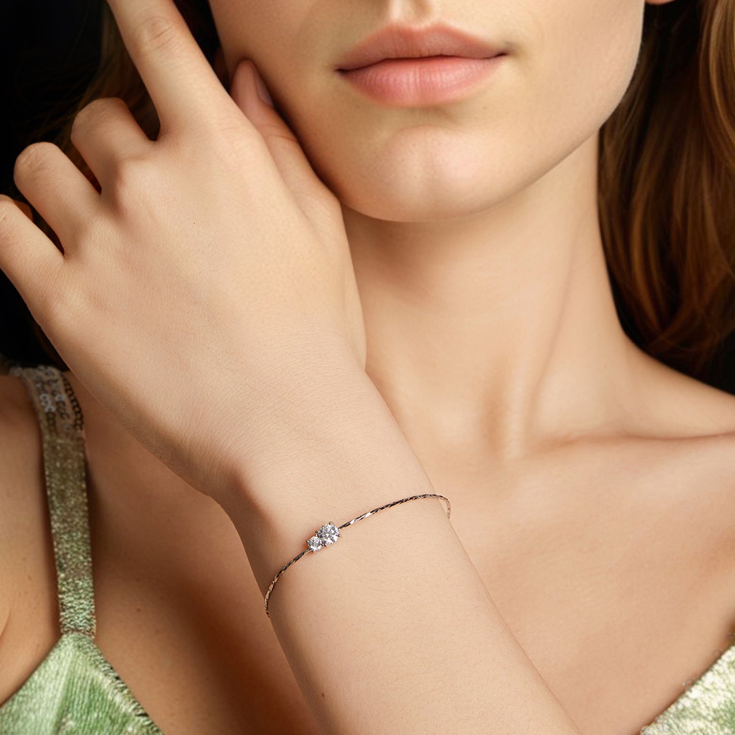 Starlight Moissanite Bangle
