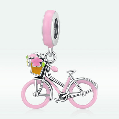 Pink Bicycle Charm