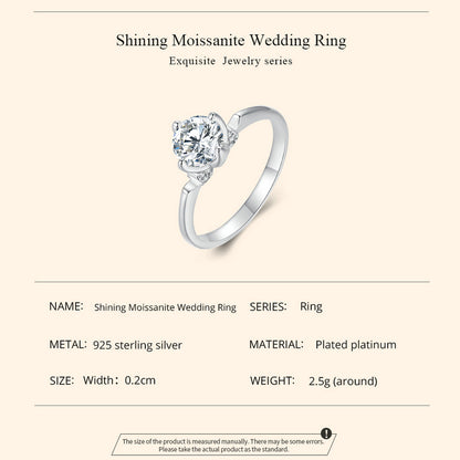 Sparkling Moissanite Wedding Ring