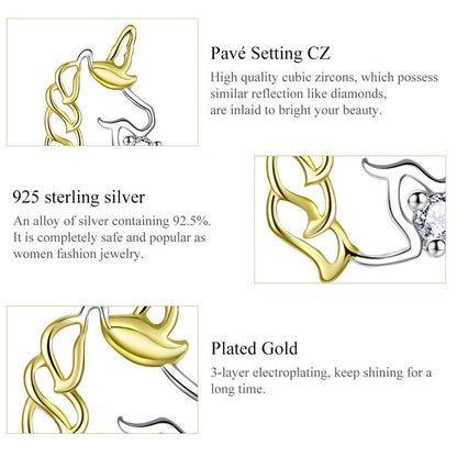 Compact Unicorn Stud Earrings