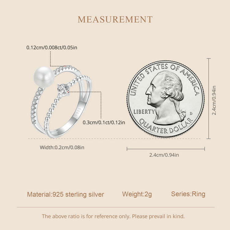 Pearl Moissanite Ring