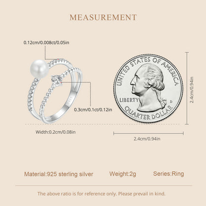 Pearl Moissanite Ring