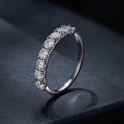 Patterned Moissanite Ring