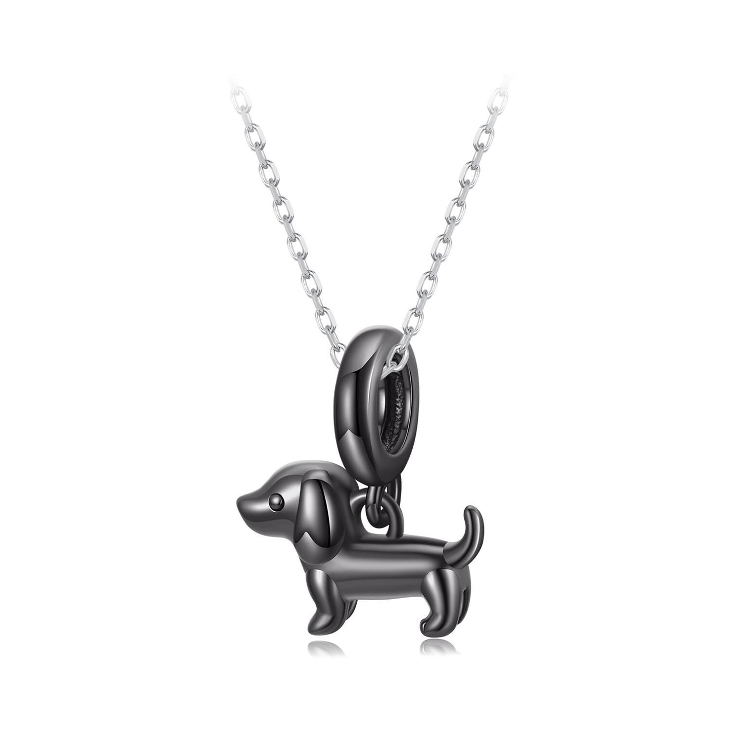 Black Dachshund Pendant Charm