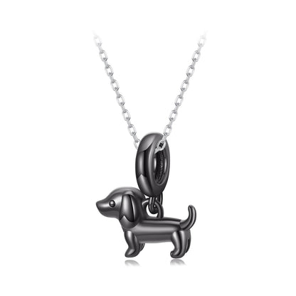 Black Dachshund Pendant Charm