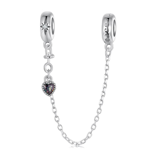 Peace & Love Silicone Safety Chain Charm