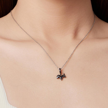 Black Dachshund Pendant Charm