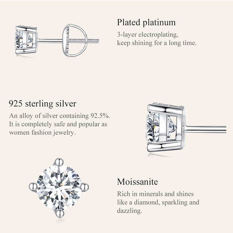 Dazzling Moissanite Studs